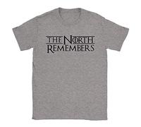The North Remembers Mens T-Shirt Large Grey Game of Thrones Final Season Gift Present Him