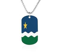 The North Star Flag Funny Memorial Necklace Lightweight Printed Photo Necklaces Metal Tag Pendant