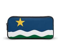 The North Star Flag Portable Pencil Case Pouch Big Capacity Pen Bag for Office Stationery Organizer