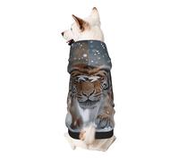 The Northeast Tiger in The Snow Dog Hoodie for Small, Soft Breathable, Pet Clothes for Small