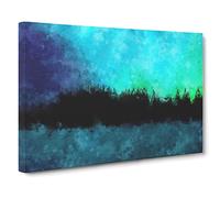 The Northern Lights In Iceland Canvas Print | Gallery Wrapped 30mm Frame Wall Art | 30x20 inches | Ready to Hang | Modern Picture | Living Room Bedroom Lounge Office