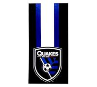 The Northwest Company Officially Licensed MLS San Jose Earthquakes Zone Read Beach Towel, Black, 30" x 60"