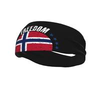 The Norway Flag and Freedom Headbands Men Women Non Slip Wicking Sports Sweatband for Gym Basketball Yoga Hairbands