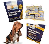 The Nosey Nose Dog Smell Training Kit: Clove Zipper Bag & Brain Puzzle Games: Sniff Games for Dogs of All Ages