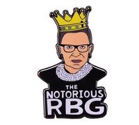 The Notorious RBG Ruth Bader Ginsburg Brooch Enamel Pin Supreme Court
