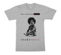 The Notorius Big Ready to Die Men T Shirt, Biggie Smalls Tee, Men's Women's Sizes Grey