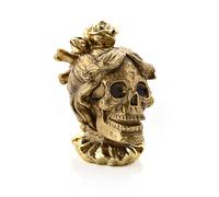 The Novelties Company Hocus Pocus Halloween Gold Skull Resin Figurine The Novelties Company Multicolor