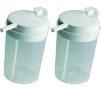 The Novo Drinking Cup with Re-usable Straw Ideal for those Confined to Bed who cannot sit up easily or without help Aids Independent Drinking Spill Proof if Tipped Over Hot and Cold Drinks (Pack of 2)