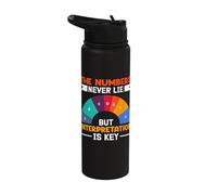 The Numbers Never Lie But Interpretation is Key Stainless Steel Insulated Water Bottle
