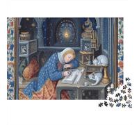 The Nun in The Midnight Scriptorium Jigsaw Puzzles. 70x50cm/1000pcs Whimsical Challenge Toy for Educational Games Gifts