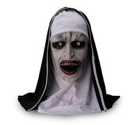 The Nun Mask, Latex Full Head Horror Costume - Creepy Gothic Supernatural Halloween Mask for Adults, Scary Movie Party & Haunted House Props