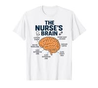The Nurse’s Brain Funny Medical Humor RN Nursing T-Shirt