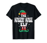 The Nursery Nurse Elf Funny Christmas Matching Family T-Shirt