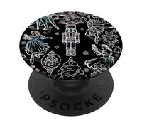 The Nutcracker Ballet Clara Christmas Tree Dance Ballerina PopSockets Adhesive PopGrip