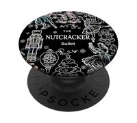 The Nutcracker Ballet Clara Christmas Tree Holiday Dance PopSockets Adhesive PopGrip