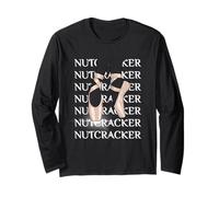 The Nutcracker Cute Ballerina Ballet Shoes Holiday Dance Long Sleeve T-Shirt