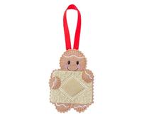 The Nutty Squirrel Custard Cream Gingerbread Man Felt Christmas Decoration