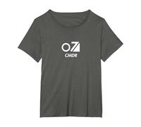 The O7 CMDR Salute T-Shirt, Women's Plus, Asphalt Grey, 1X