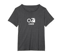 The O7 CMDR Salute T-Shirt, Women's Plus, Dark Heather Grey, 4X