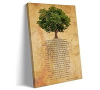 The Oak Tree Poem Framed Wall Art Inspirational Quotes Poster Vintage Poetry Wall Art Motivational Prints Picture For Bedroom Decor Framed (12x18 inch)
