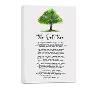 The Oak Tree Poem Wall Art Canvas Print • Mighty Oak About Life • Inspirational Nature Decor • Motivational Poetry Room Home Decor