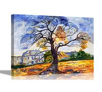 The Oak Tree Winter by Edvard Munch Canvas Prints Wall Art Pictures Hanging Artwork Living Room Conservatory Landscape 51 x 38cm (20 x 15 inches)