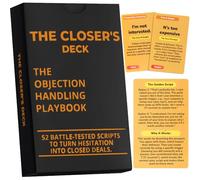 The Objection Master Deck | 52 Sales Training Flashcards to Master Objection Handling & Close Deals | Professional Sales Tools, Sales Teams & Role-Playing Practice