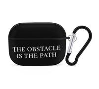 The Obstacle Is The Path Compatible with Airpod Pro Case PC Scratch-Resistant Drop-Proof Protective Cover with Keychain