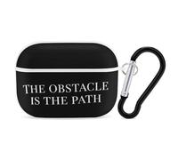 The Obstacle Is The Path Compatible with Airpod Pro Case PC Scratch-Resistant Drop-Proof Protective Cover with Keychain
