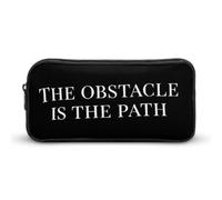 The Obstacle is The Path Large Capacity Pencil Cases with Zippered Portable Pen Pouch Makeup Bag Office Supplies