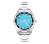 The Obstacle is The Path Men's Wrist Watches Stainless Steel Strap Minimalist Business Quartz Watch for Daily Wear