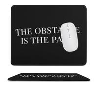 The Obstacle Is The Path Mouse Pad with Stitched Edges 9.8"x11.8" | Non Slip Fashion Mouse Mat Portable Design for Desktop Laptop