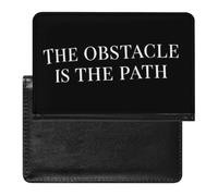The Obstacle is The Path Passport Covers with Card Slots | Slim Vaccine Card Organizer Holder PU Leather Travel Wallet