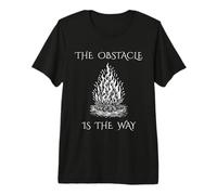 The Obstacle is The Way Fire Marcus Aurelius Resilience Premium T-Shirt