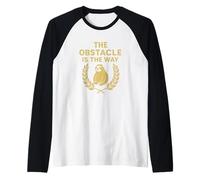The Obstacle Is The Way Funny Stoic Sloth Raglan Baseball Tee