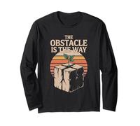 The Obstacle is The Way Motivational Quote Stoicism Long Sleeve T-Shirt