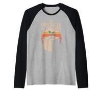 The Obstacle is The Way Motivational Quote Stoicism Raglan Baseball Tee