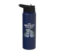 The Obstacle is The Way Stoic Quote Path Art Stainless Steel Insulated Water Bottle