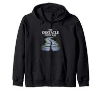 The Obstacle Is The Way Stoic Quote Path Art Zip Hoodie