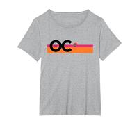 The OC Surfer On The Horizon Black T-Shirt, Women's Plus, Heather Grey, 6X