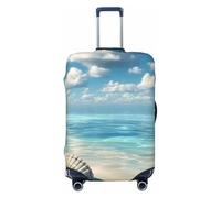 The Ocean Coconut Tree Elastic Travel Luggage Cover Suitcase Protector, Print Suitcase Baggage Cover Anti-Scratch