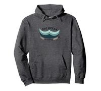 The Ocean Is Calling Beach Lover Coastal Pullover Hoodie, Adult Unisex, Dark Heather Grey, S