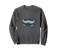 The Ocean Is Calling Beach Lover Coastal Sweatshirt, Adult Unisex, Dark Heather Grey, M