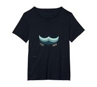 The Ocean is Calling Beach Lover Coastal T-Shirt, Women's Plus, Black, 6X