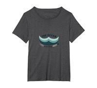 The Ocean is Calling Beach Lover Coastal T-Shirt, Women's Plus, Dark Heather Grey, 5X