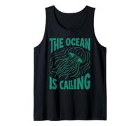 The Ocean is Calling Jellyfish Marine Biology Nature Lover Tank Top