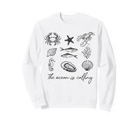 The Ocean Is Calling Sea Life Coastal Marine Beach Nature Sweatshirt