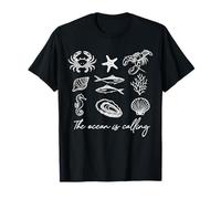 The Ocean is Calling Sea Life Coastal Marine Beach Nature T-Shirt