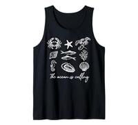 The Ocean is Calling Sea Life Coastal Marine Beach Nature Tank Top