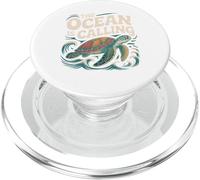 The Ocean Is Calling Sea Turtle Ocean Art PopSockets PopGrip for MagSafe